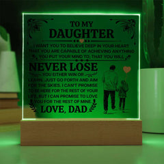 To My Daughter Promise – Acrylic Square